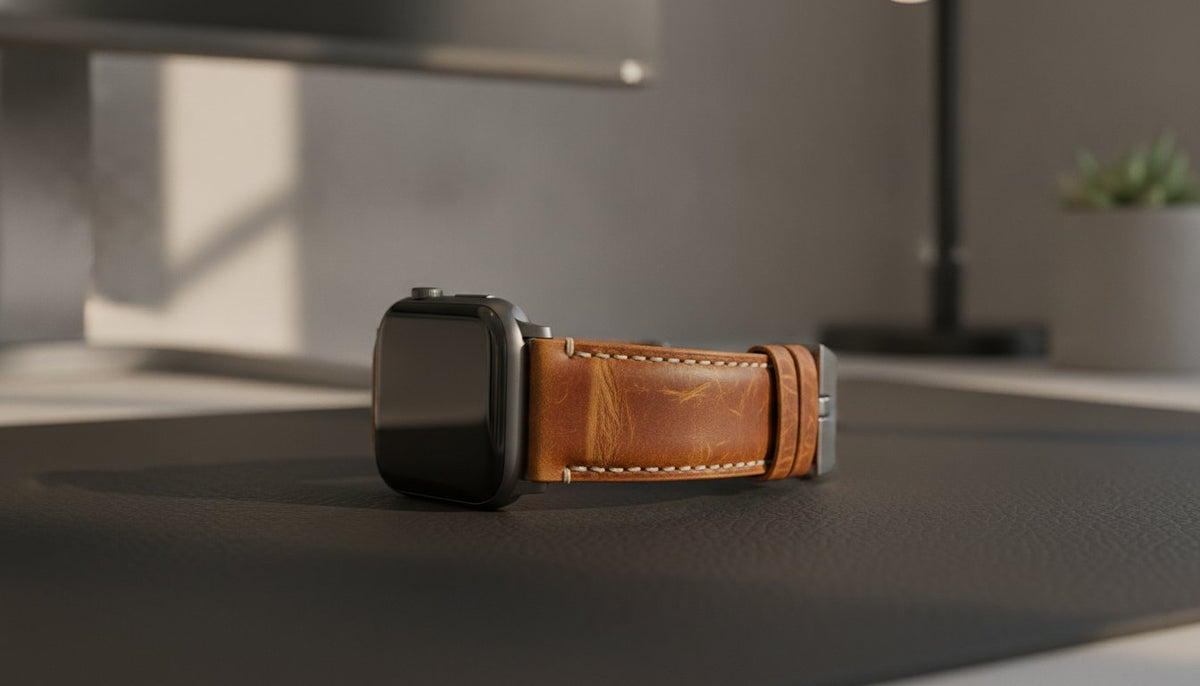 The Posh Tech Hunt Distressed Leather Aesthetic: A Guide to Rugged Apple Watch Bands