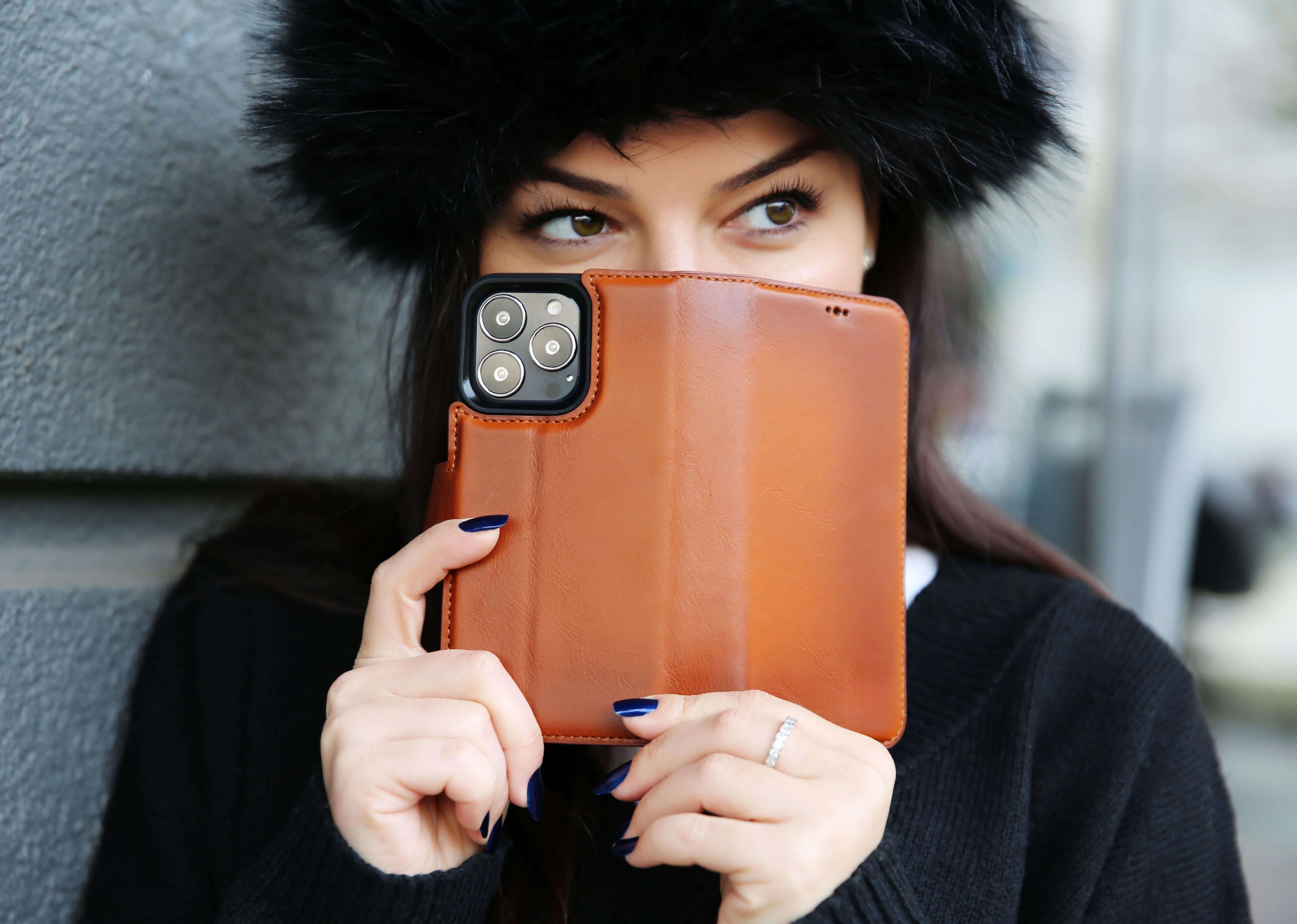 Full Grain Leather iPhone Wallet Case
