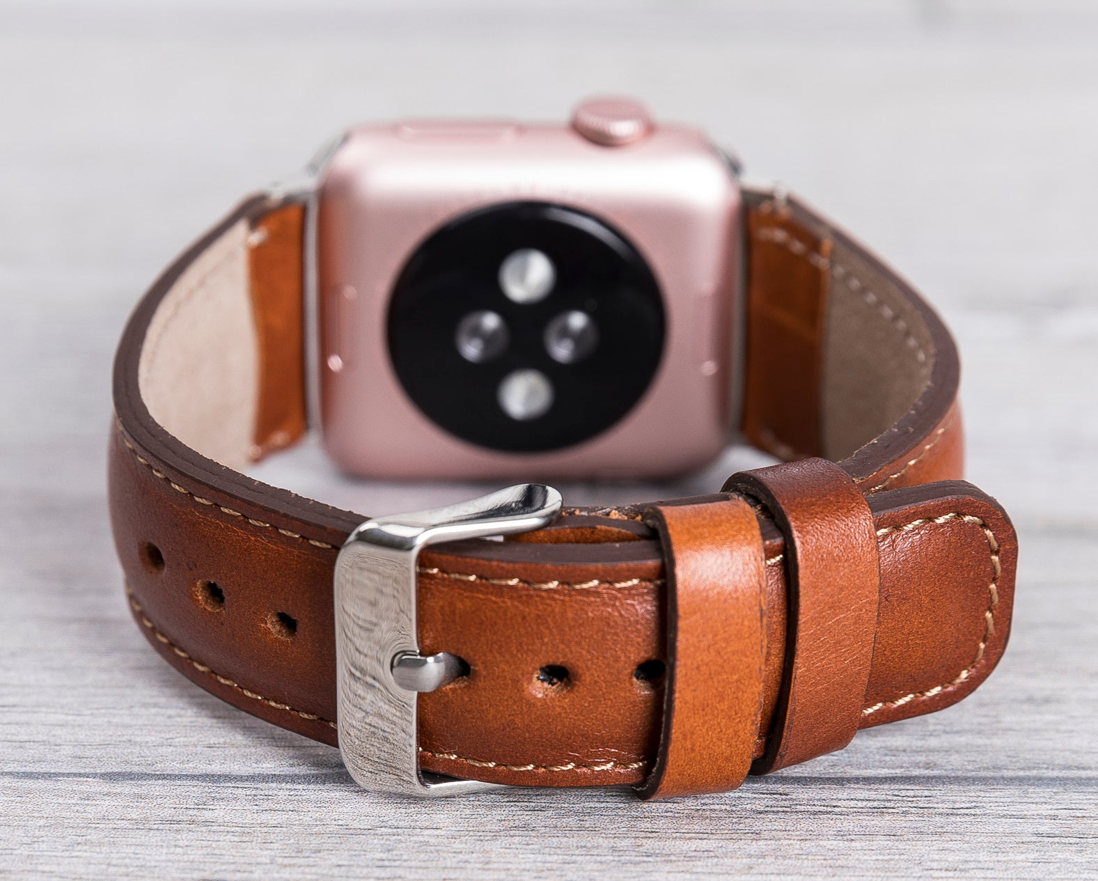 Full Grain Leather Tan Color Band for Apple Watch