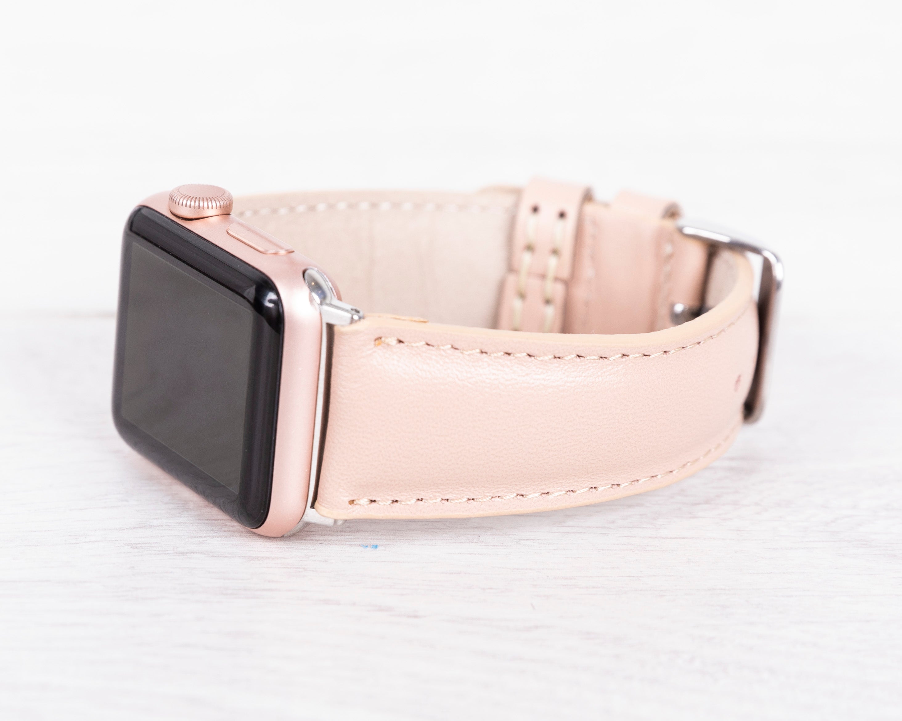 Handdn Light Pink Calfskin Apple Watch Band