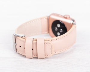 Leather Nude Pink Band for Apple Watch