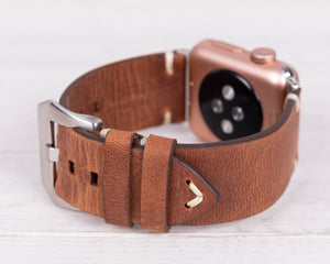 Antic Brown Leather Band for Apple Watch, Era Series