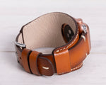 Brown Full Grain Leather Cuff for Apple Watch