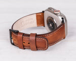Genuine Leather Burnished Tan Band for Apple Watch