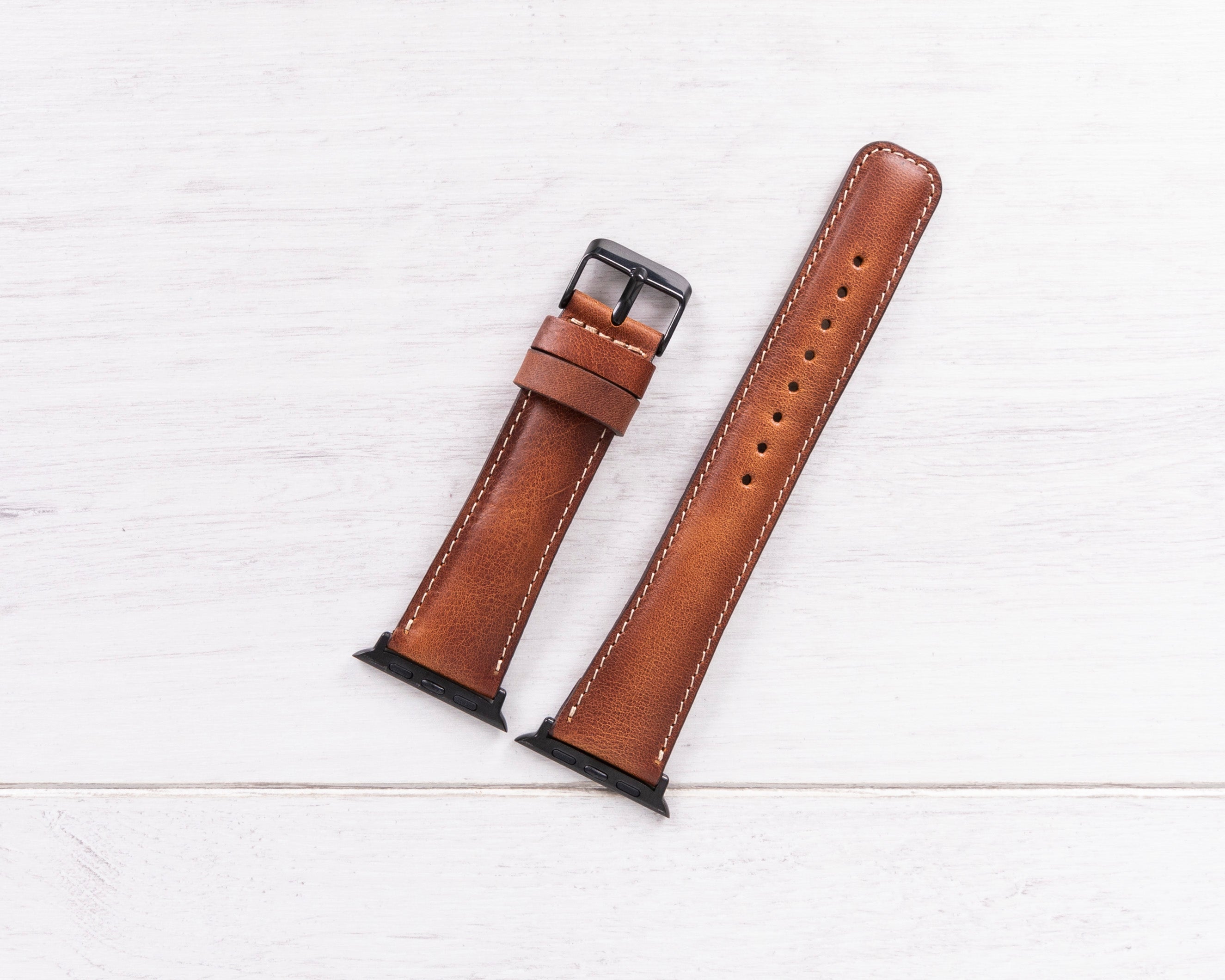 Tan Cleveland Browns Leather Apple Watch Band