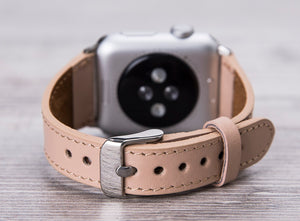 Leather Nude Pink Slim Band for Apple Watch