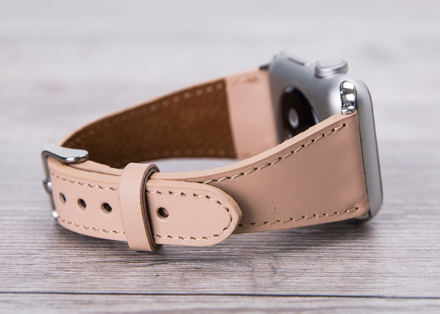 Slim Leather Band for Apple Watch | Oxa Leather, Black / 41mm | 40mm | 38mm / Rose Gold