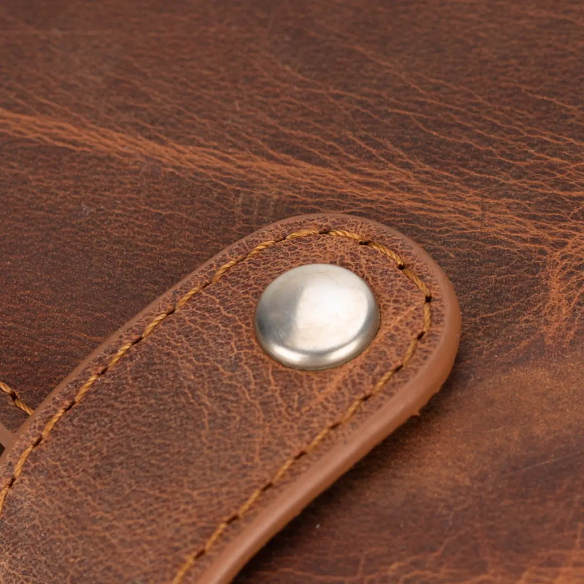 Palermo Leather Mechanical Card Holder-Distressed Brown