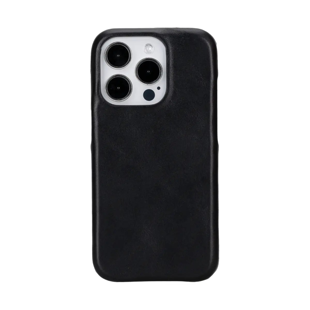 Black Leather Prestige Wallet Case for iPhone 15 Pro