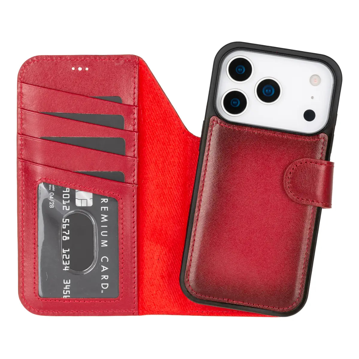 iPhone 17 Pro Leather Case – Burnished Red (Vero)