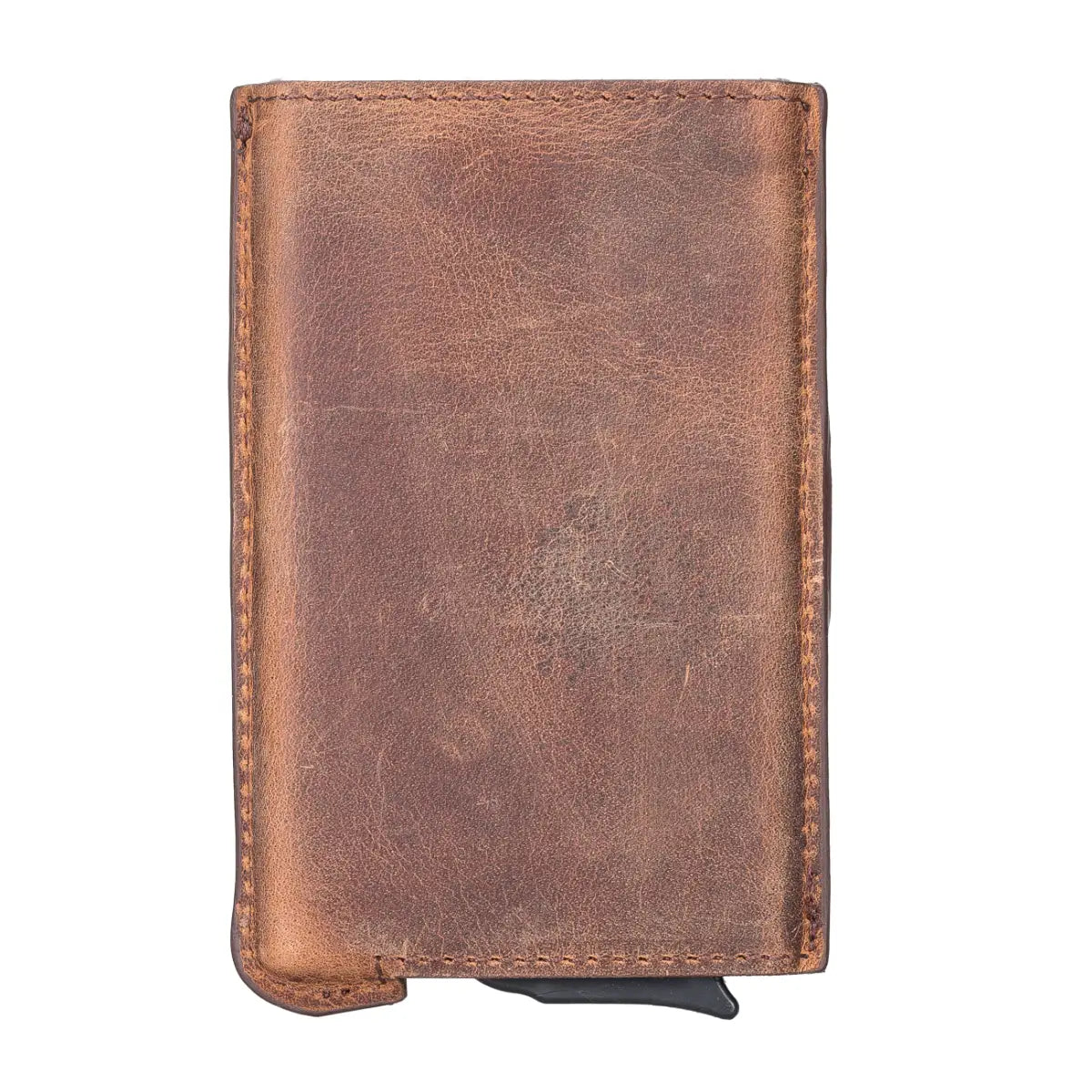 Thomson Luxury Leather Card Holder-Distressed Brown
