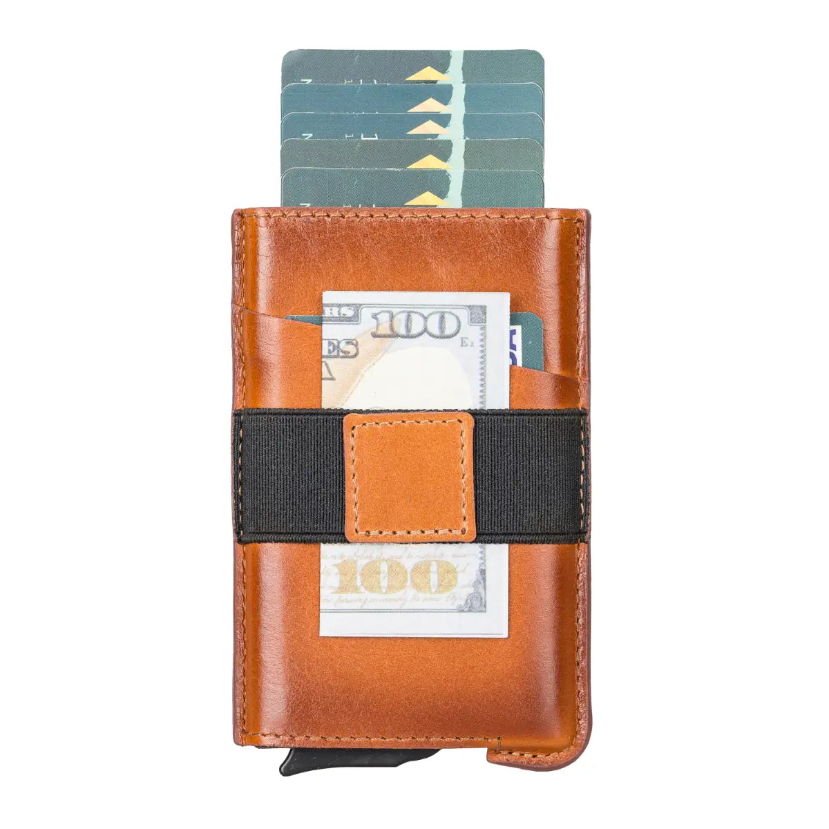 Thomson Luxury Leather Card Holder-Burnished Tan
