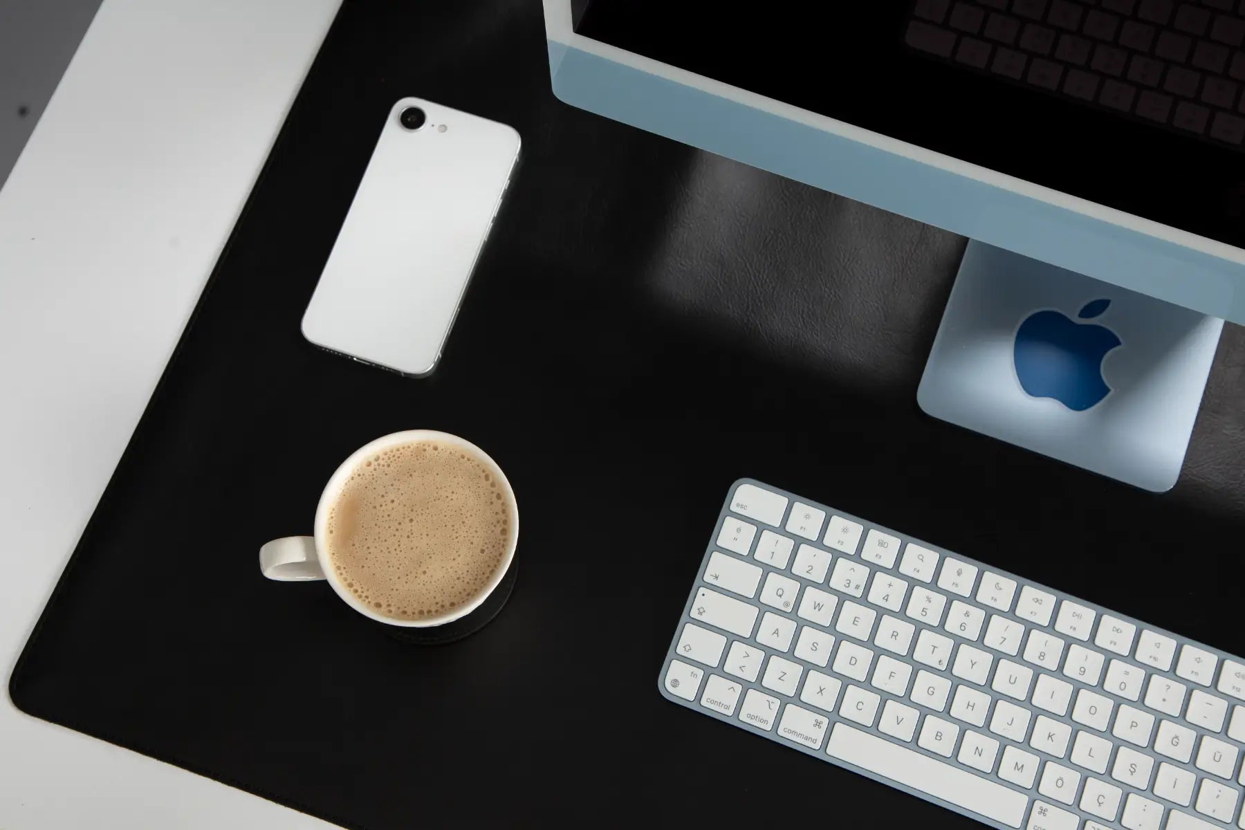 Black Leather Desk Mat-Large Size