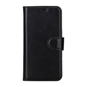 Black Leather Magnetic Case for iPhone 15 (6.1")