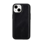 Black Leather Magnetic Case for iPhone 15 (6.1")