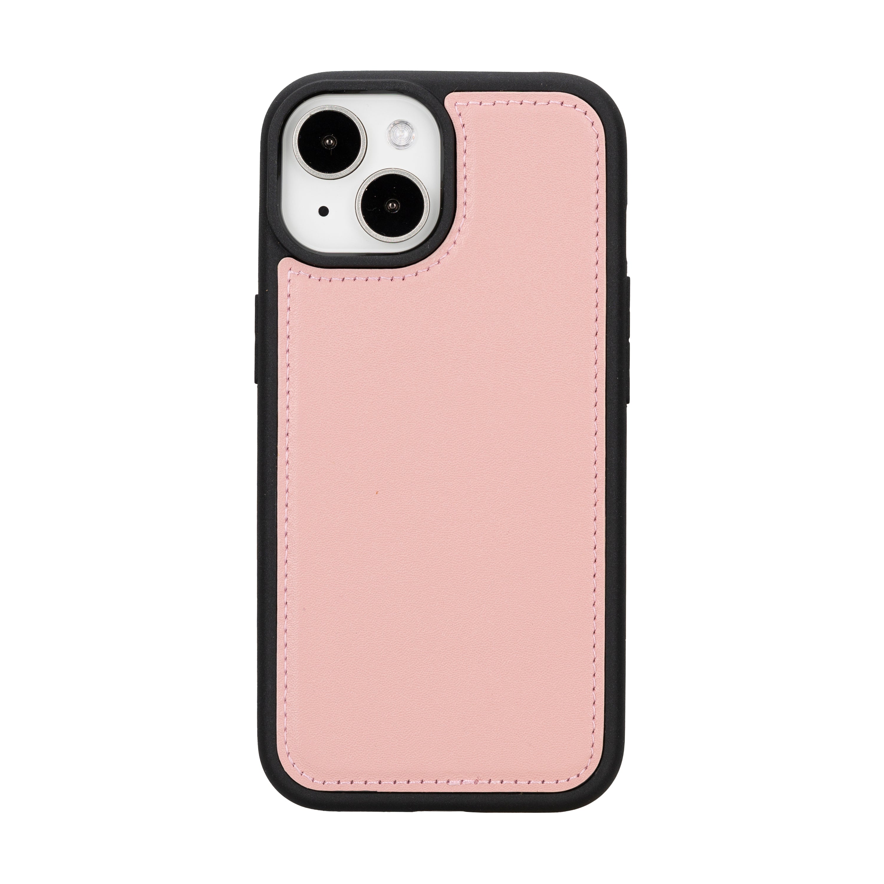 Pink Leather Magnetic Case for iPhone 15 (6.1")
