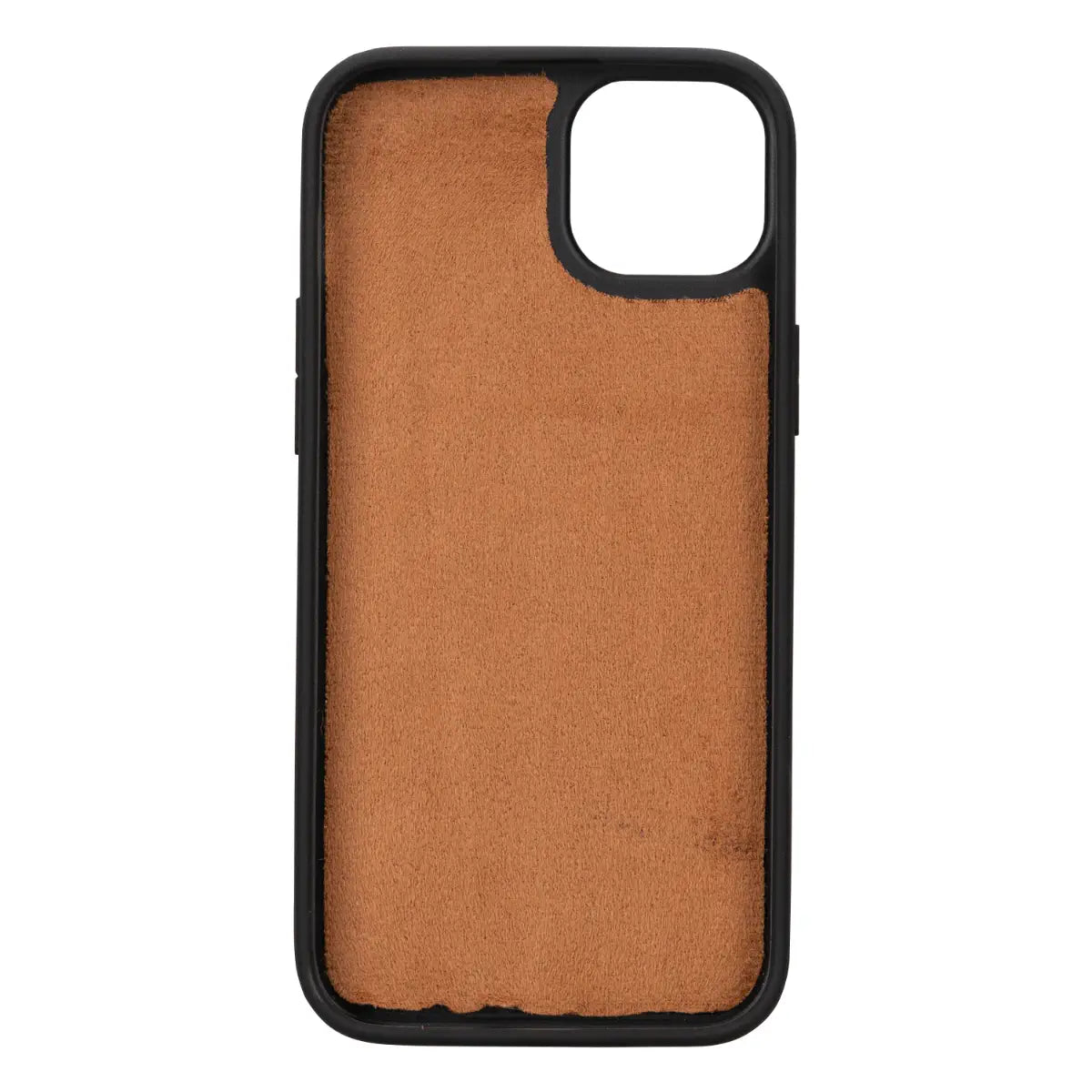 Camel Brown Leather Wallet Case for iPhone 15