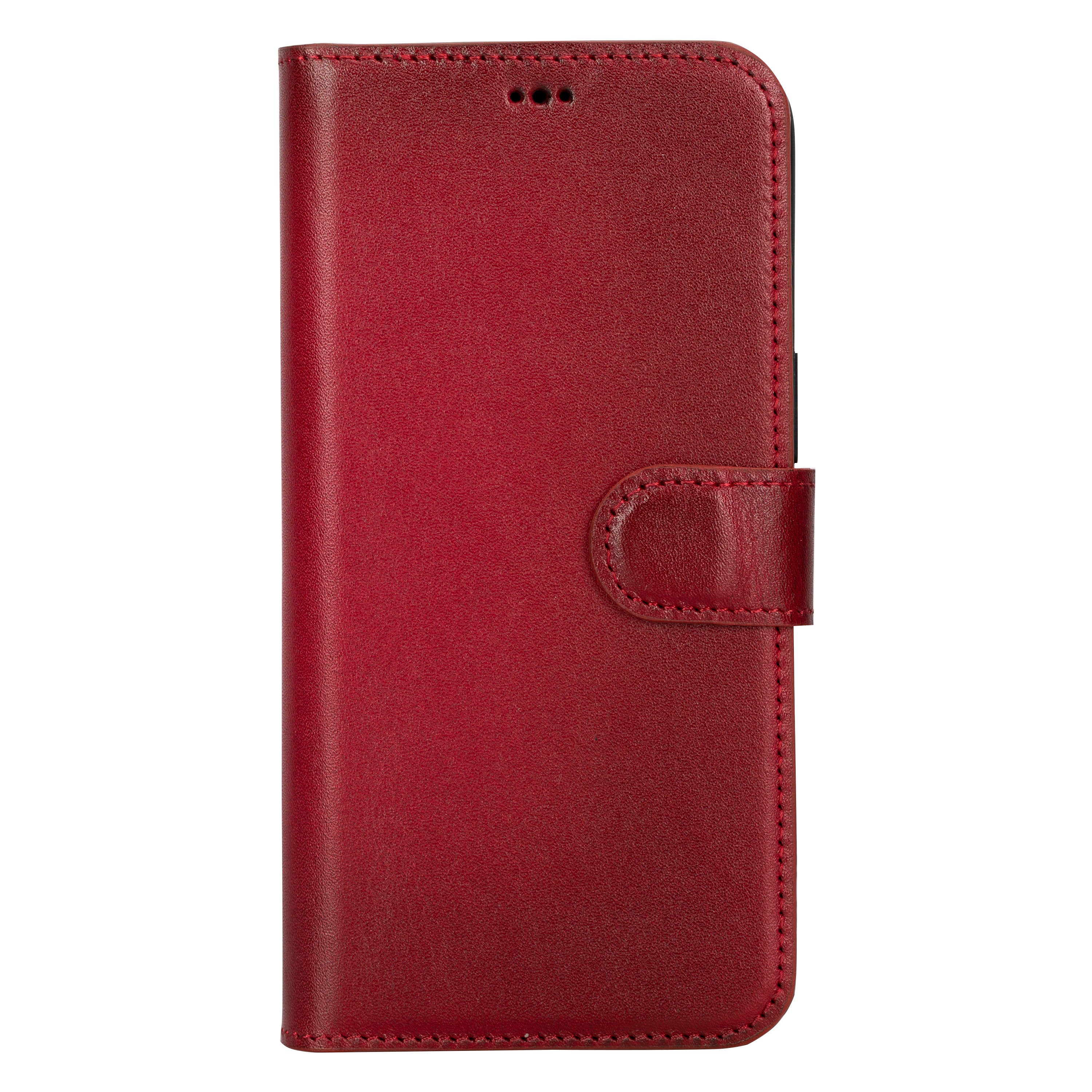 Burnished Red Leather Magnetic Case for iPhone 15 Pro (6.1")