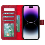 Burnished Red Leather Magnetic Case for iPhone 15 Pro MAX (6.7")