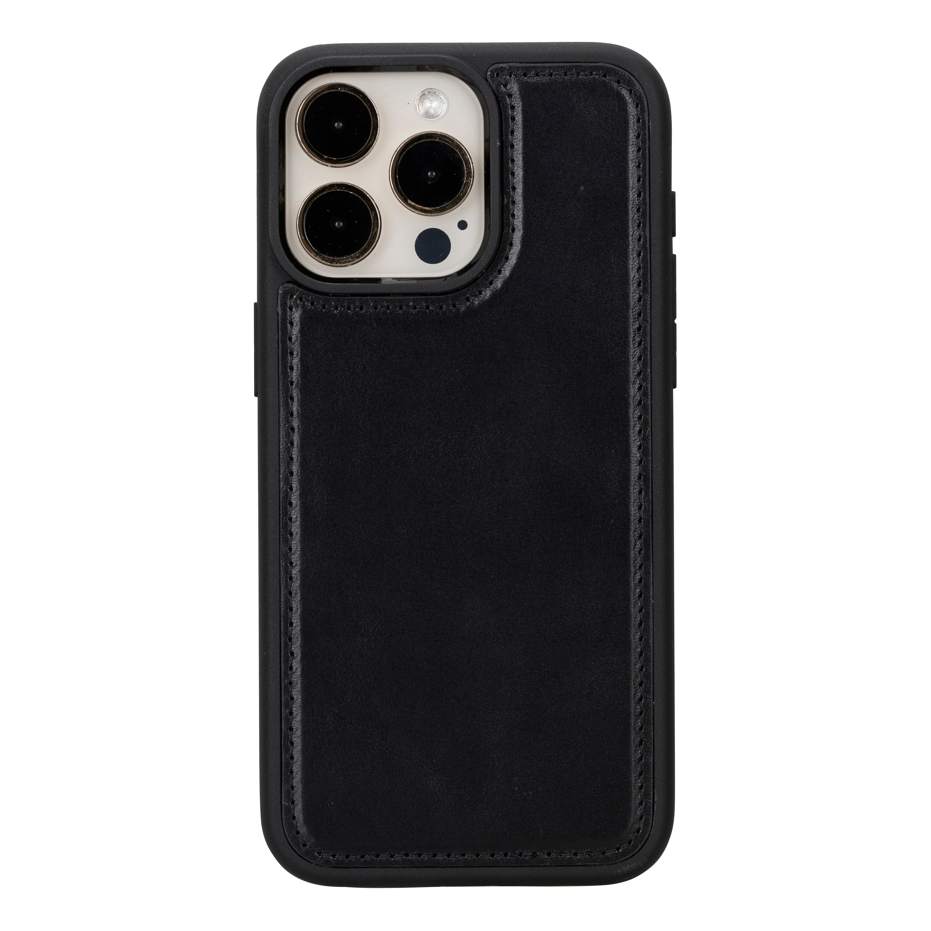 Black Leather Magnetic Case for iPhone 15 Pro MAX (6.7")