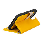 Yellow Leather Magnetic Case for iPhone 15 Pro MAX (6.7")