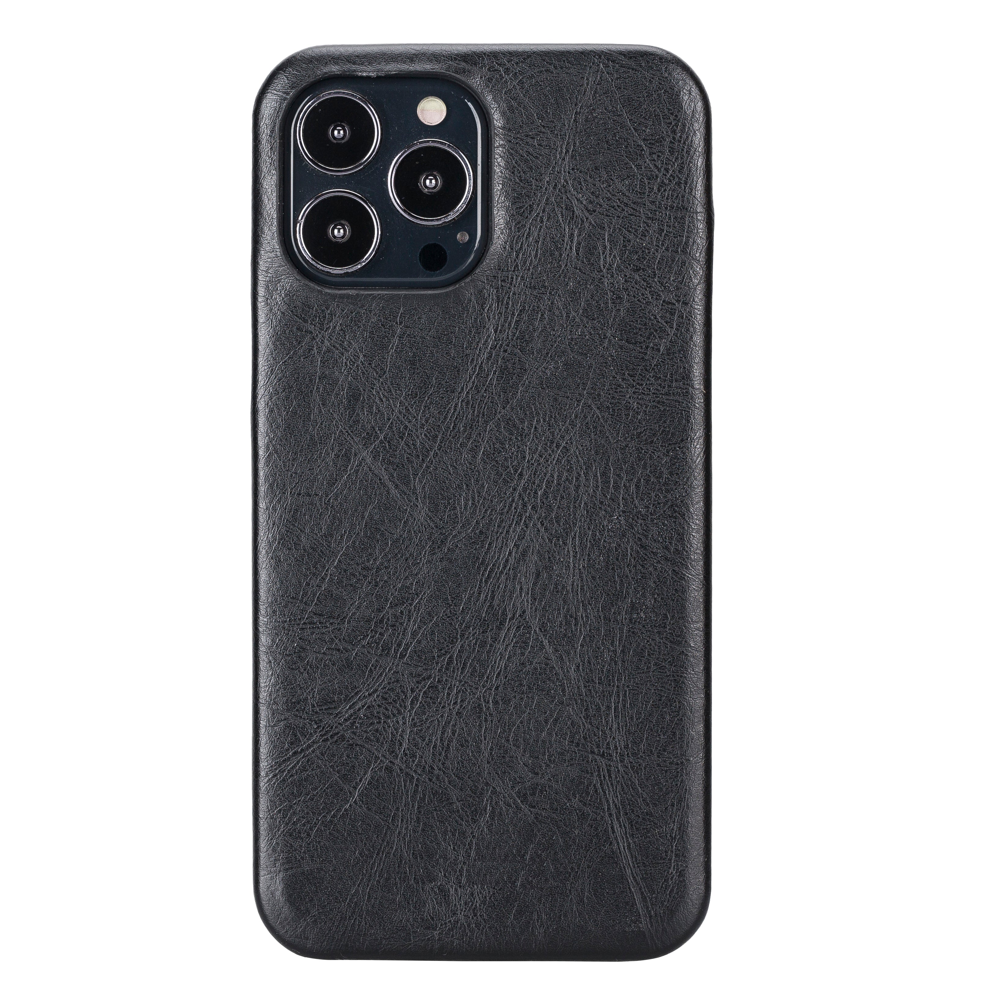 Black Leather Magnetic Wallet Case for iPhone 15 Pro (6.1"), Prestige