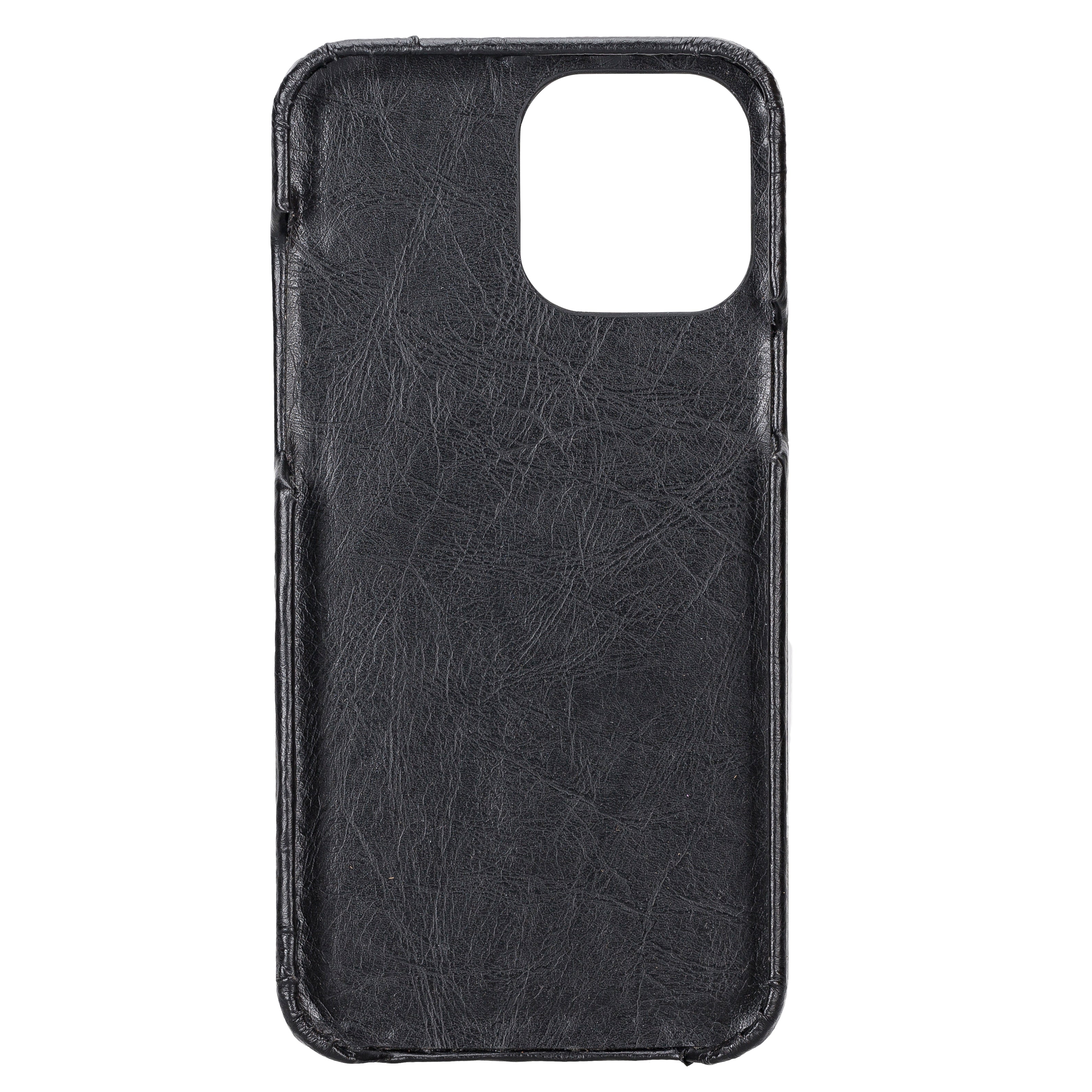 Black Leather Magnetic Wallet Case for iPhone 15 Pro (6.1"), Prestige