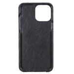 Black Leather Magnetic Wallet Case for iPhone 15 Pro MAX (6.7"), Prestige