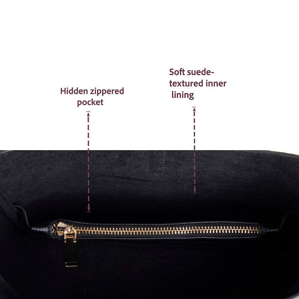 Azura Women's Leather Bag - Black