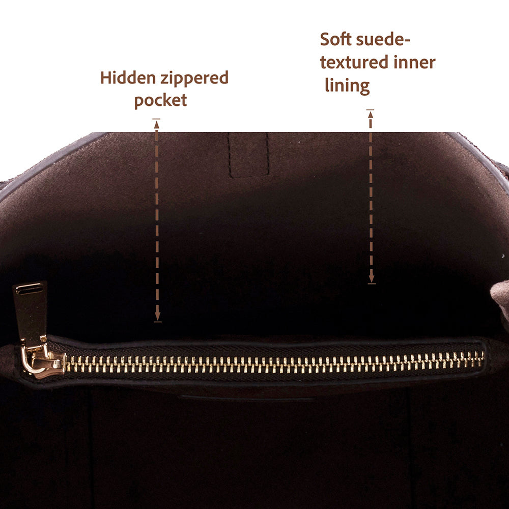 Azura Women's Leather Bag – Suede Brown | O2 Leather