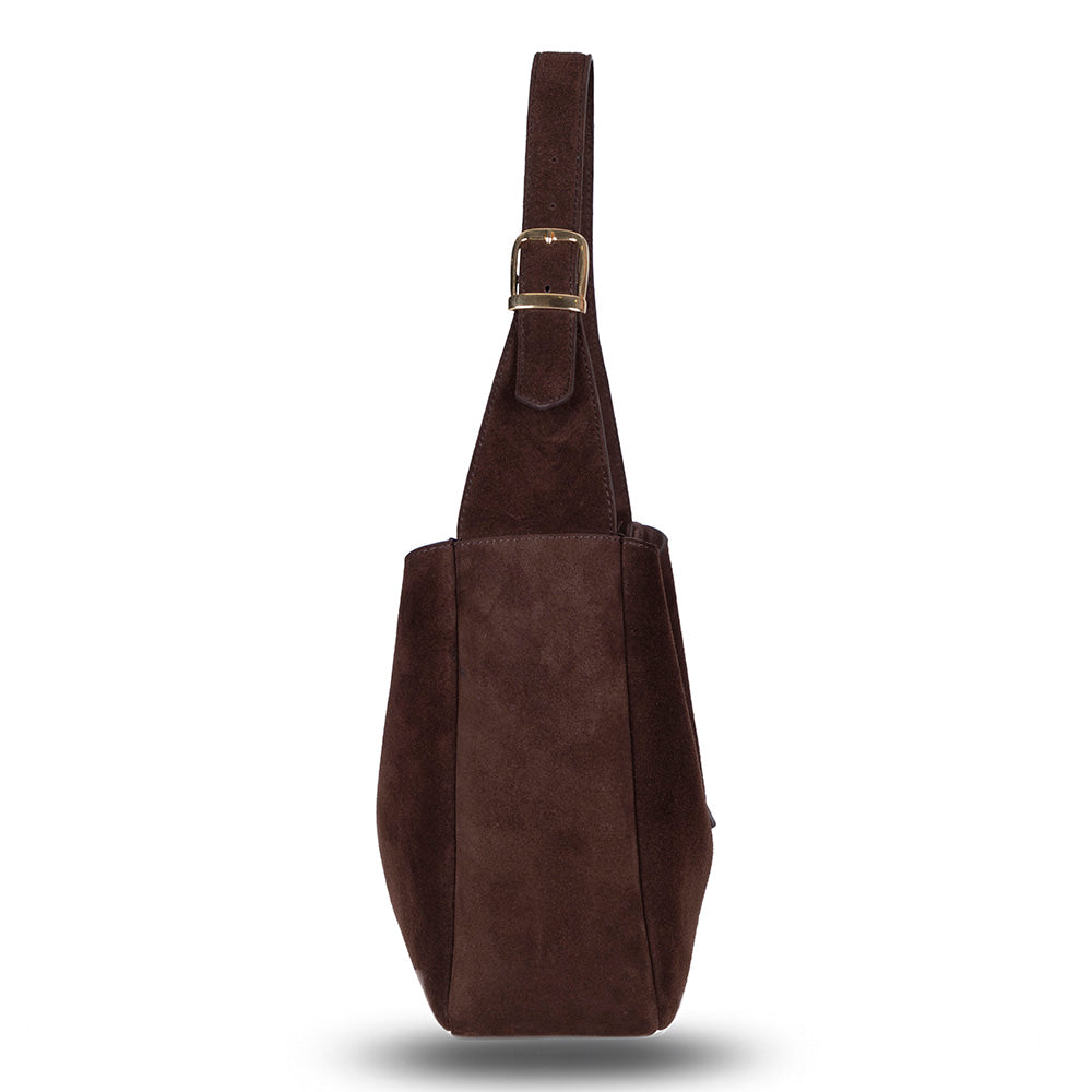 Azura Women's Leather Bag – Suede Brown | O2 Leather