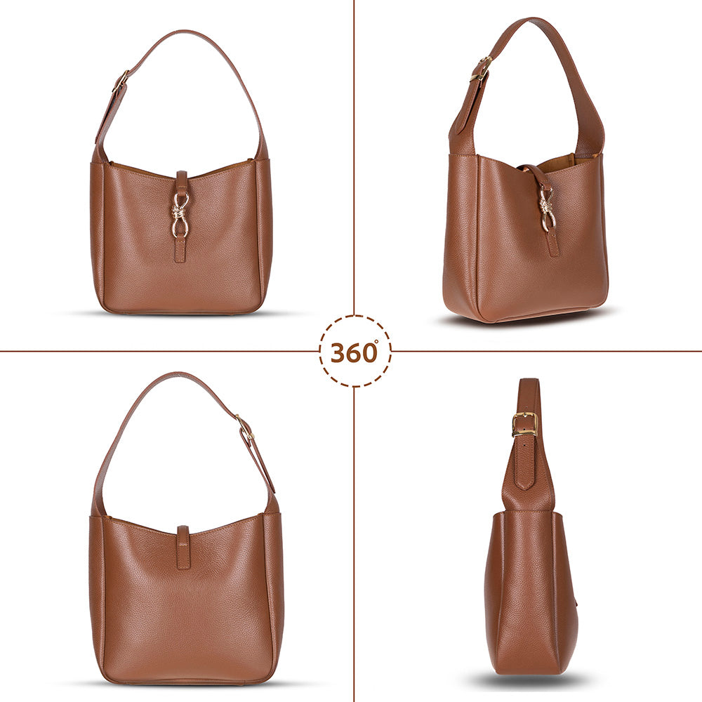 Azura Women's Leather Bag - Tan