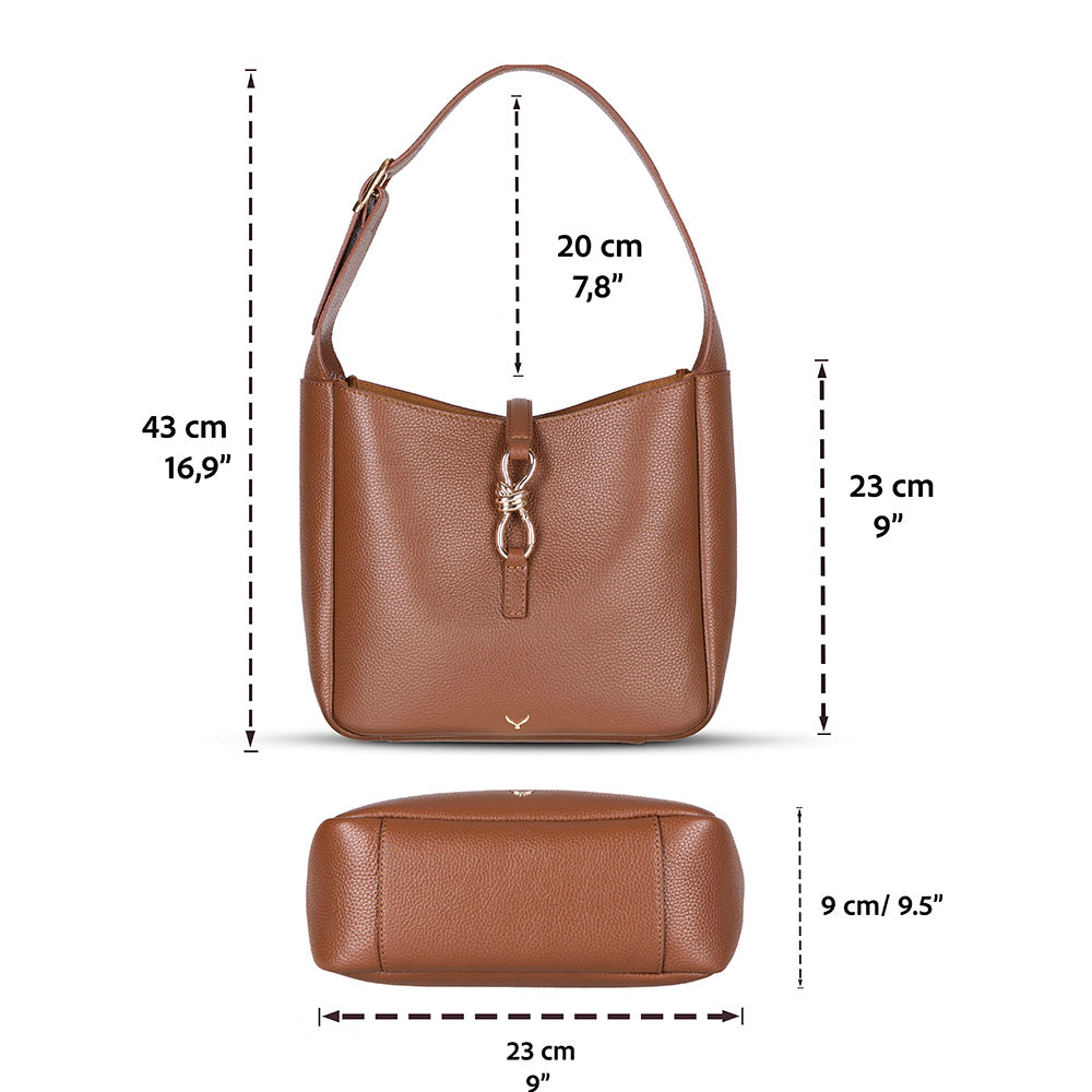 Azura Women's Leather Bag - Tan