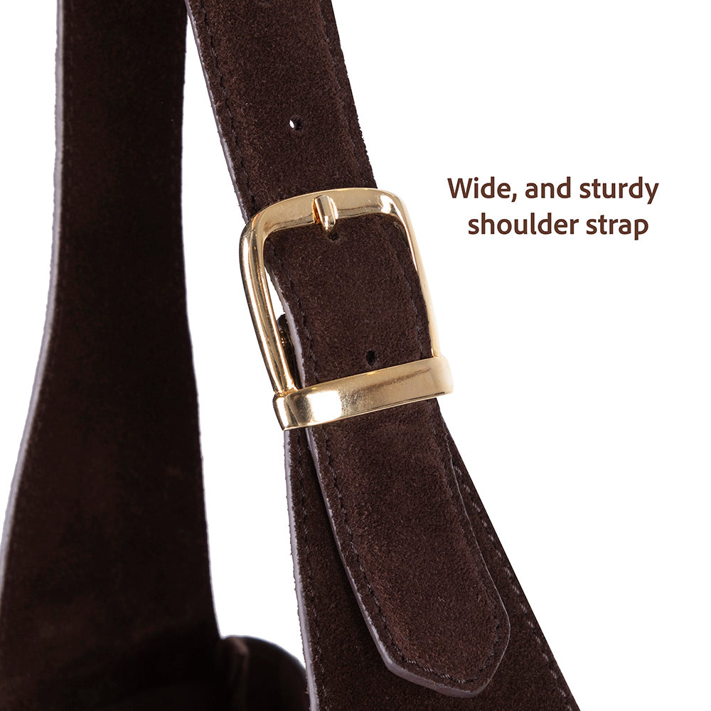 Azura Women's Leather Bag – Suede Brown | O2 Leather