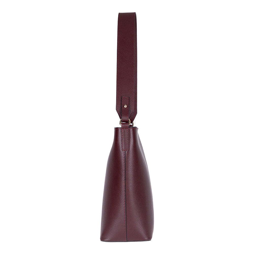 Elena Women's Leather Bag - Burgundy