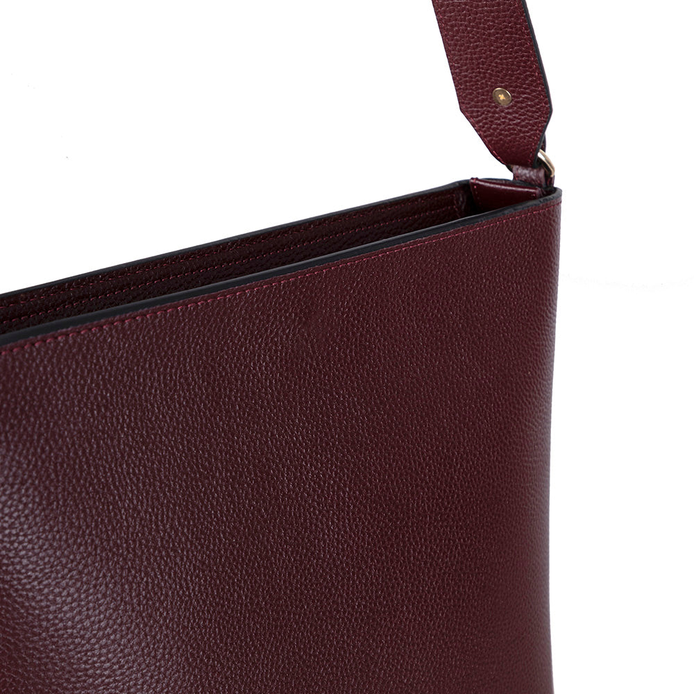 Elena Women's Leather Bag - Burgundy