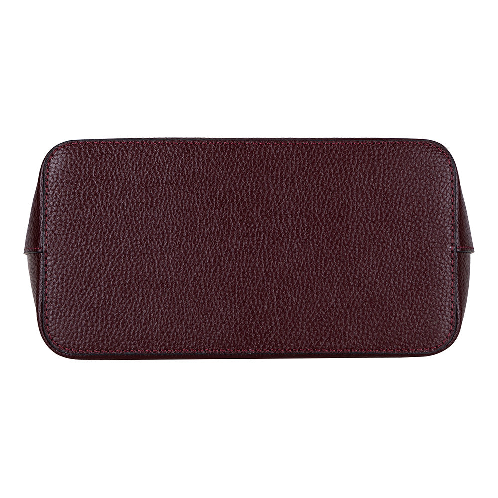 Elena Women's Leather Bag - Burgundy