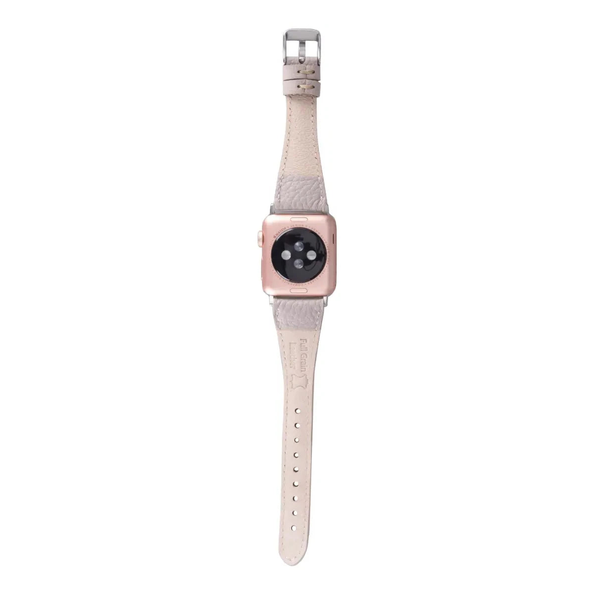 Beige Leather Slim Apple Watch Band