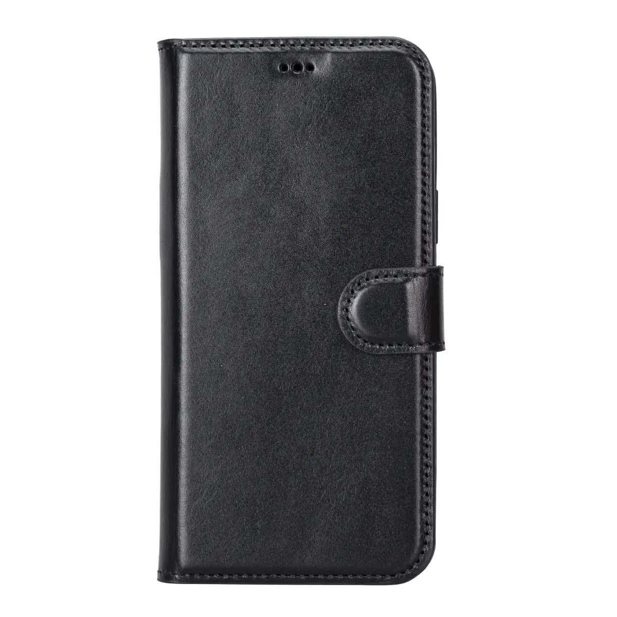 Black Leather Wallet Case for iPhone 14 Plus
