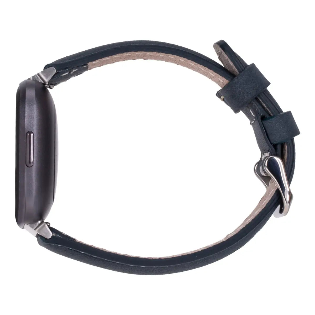 Blue Leather Fitbit Watch Band