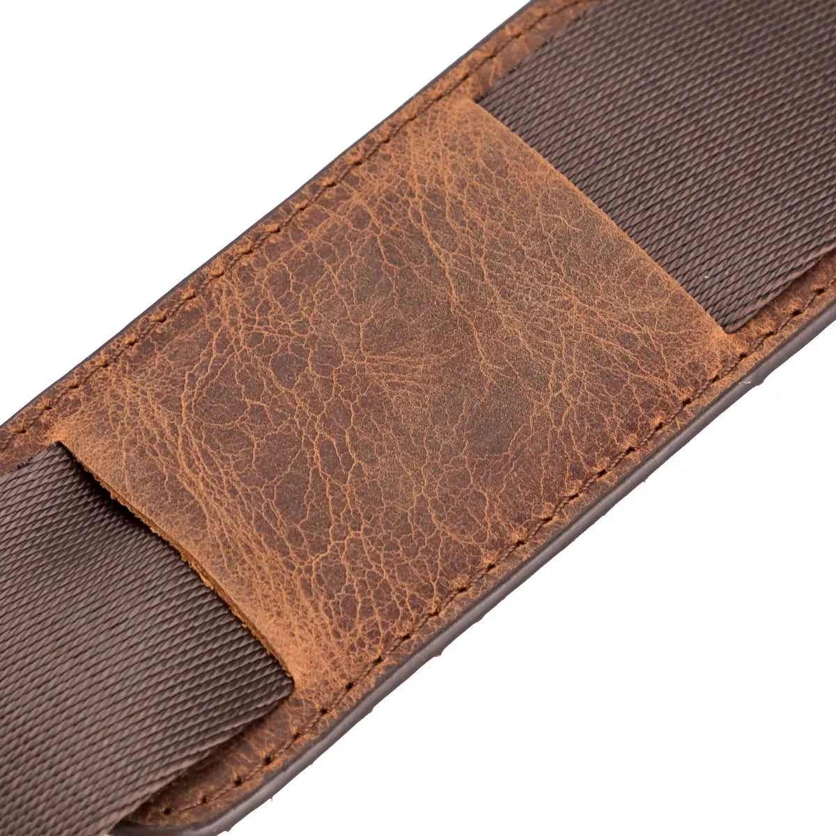 Brown Leather Business Briefcase shoulder strap