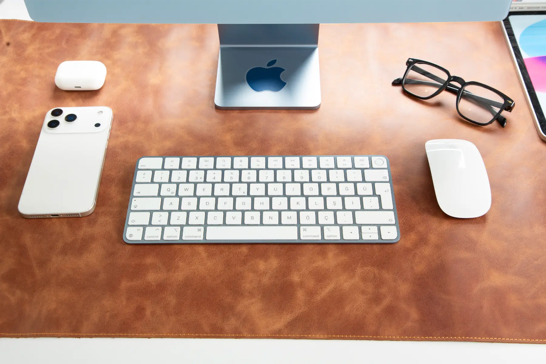 Brown Leather Desk Mat-Large Size