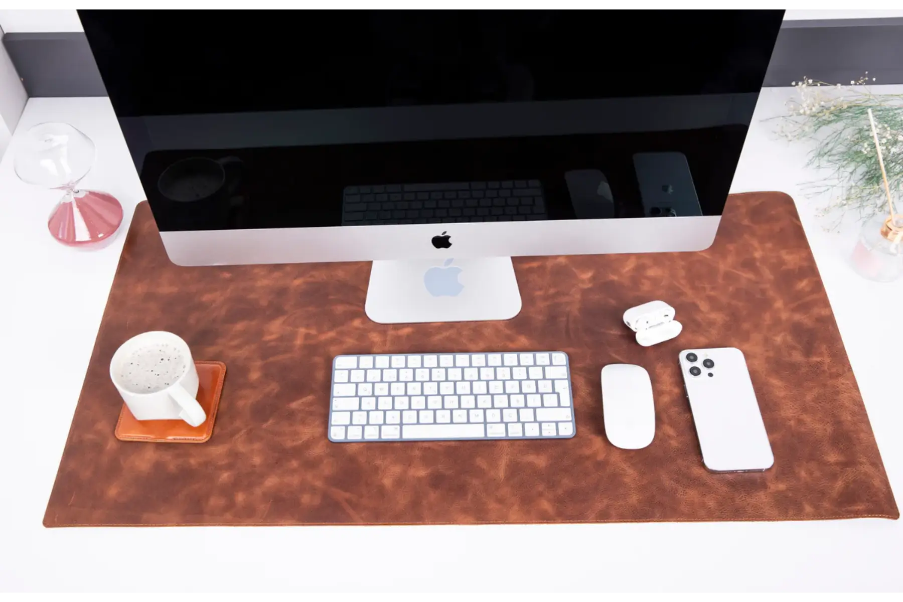 Brown Leather Desk Mat-Large Size