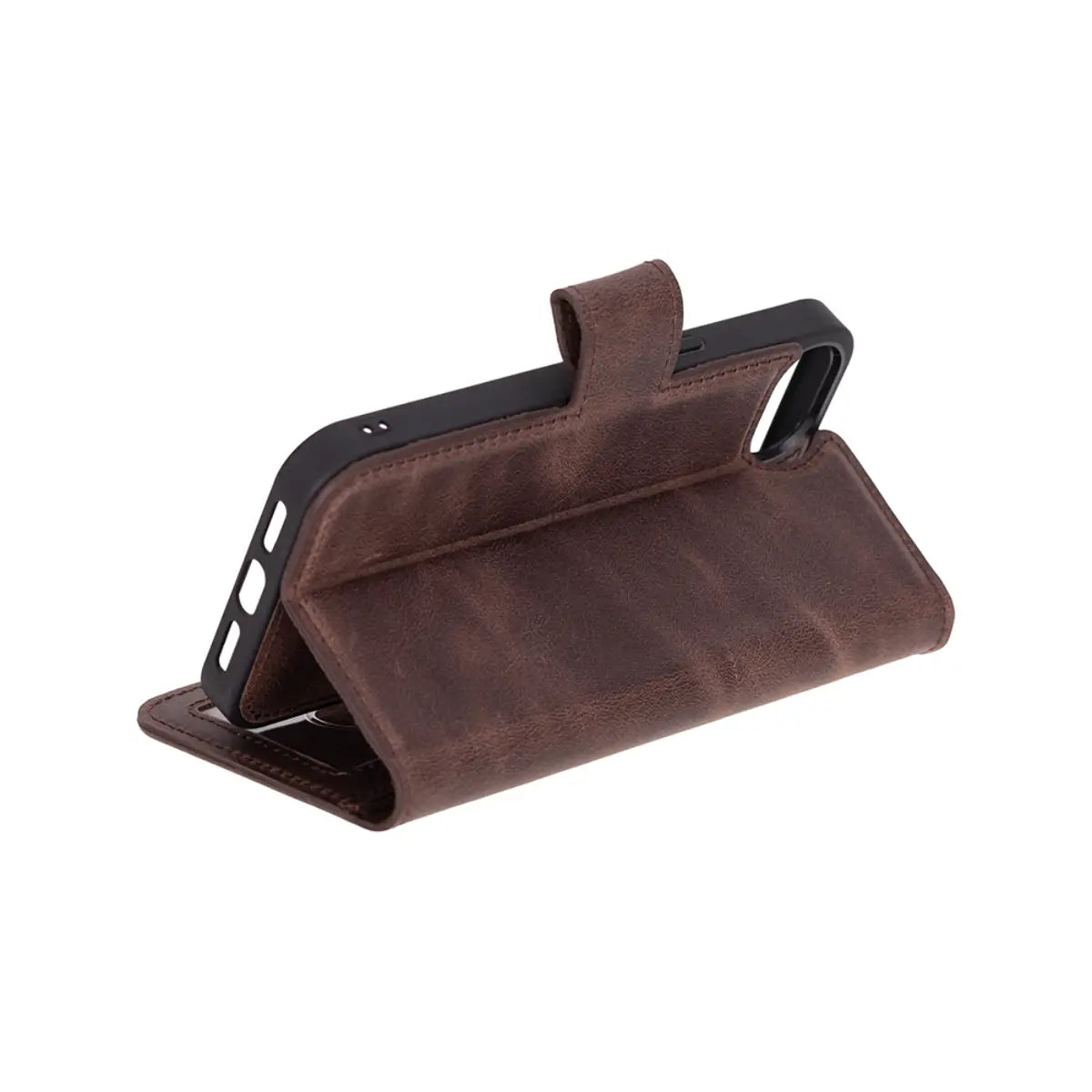 Brown Leather Wallet Case for iPhone 16e – O2 Leather