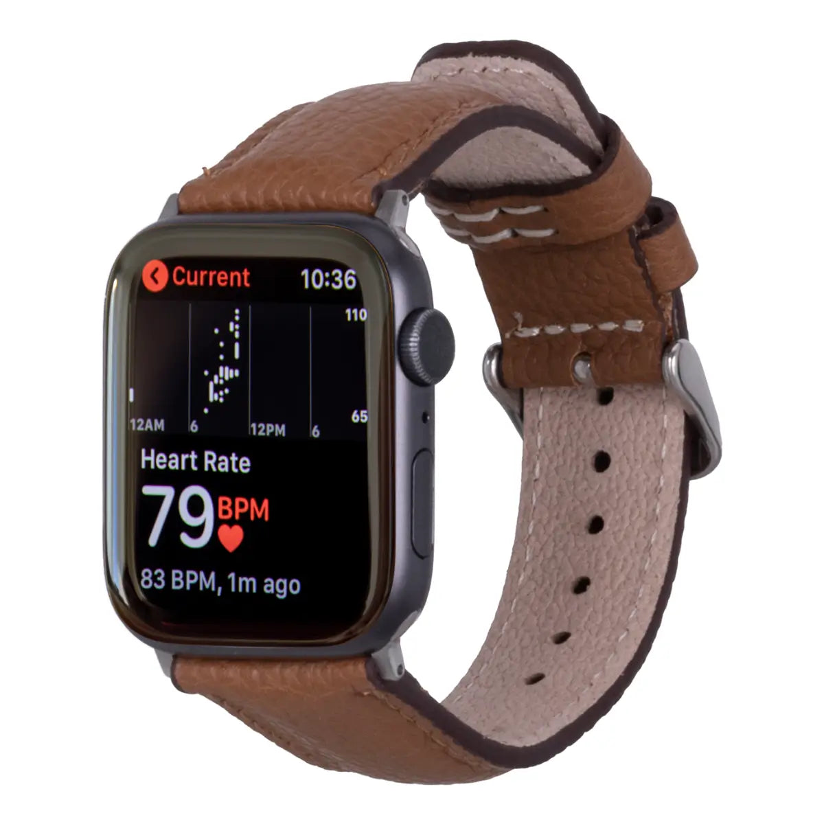 Brown Togo Leather Apple Watch Band