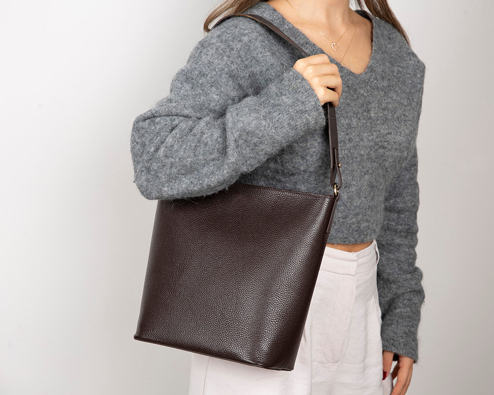 Elena Women's Leather Bag - Brown
