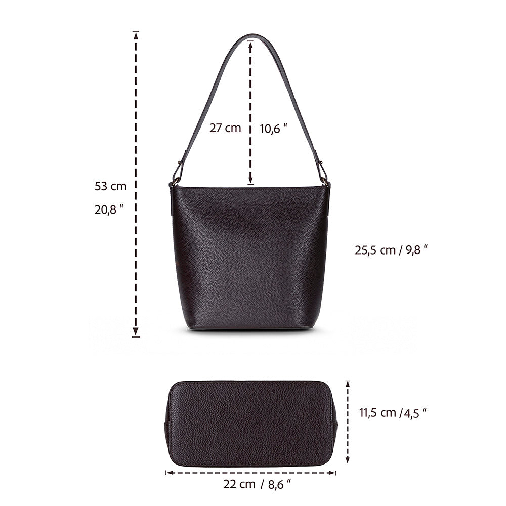 Elena Women's Leather Bag - Brown