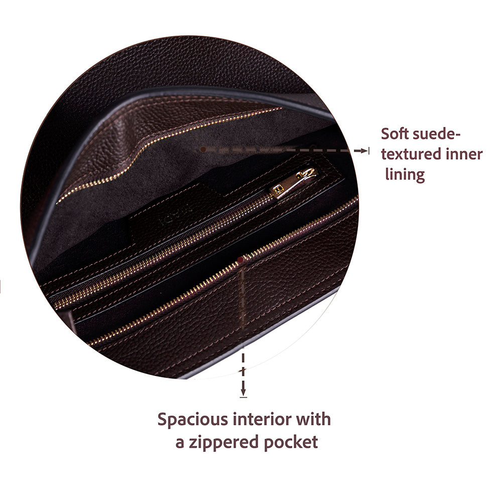 Elena Women's Leather Bag - Brown