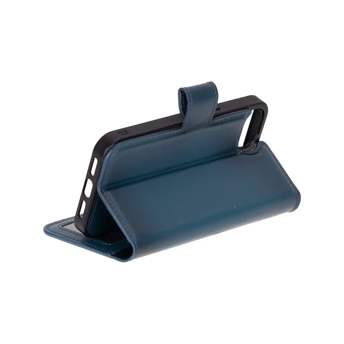 Burnished Blue Leather Wallet Case for iPhone 16e