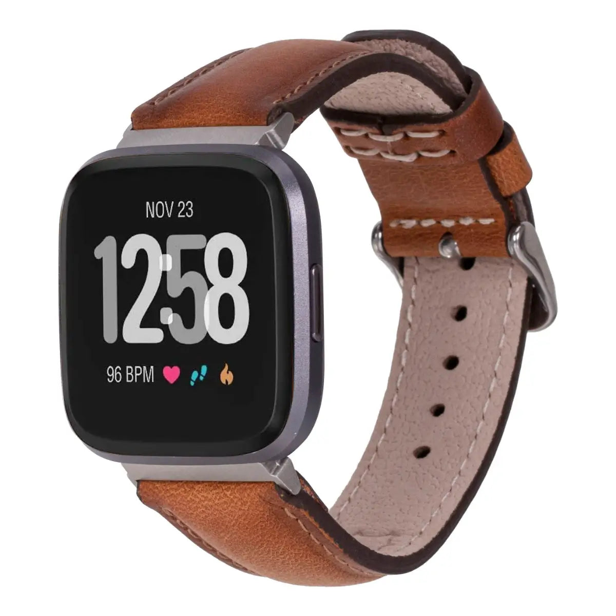 Burnished Brown Leather Fitbit Watch Band